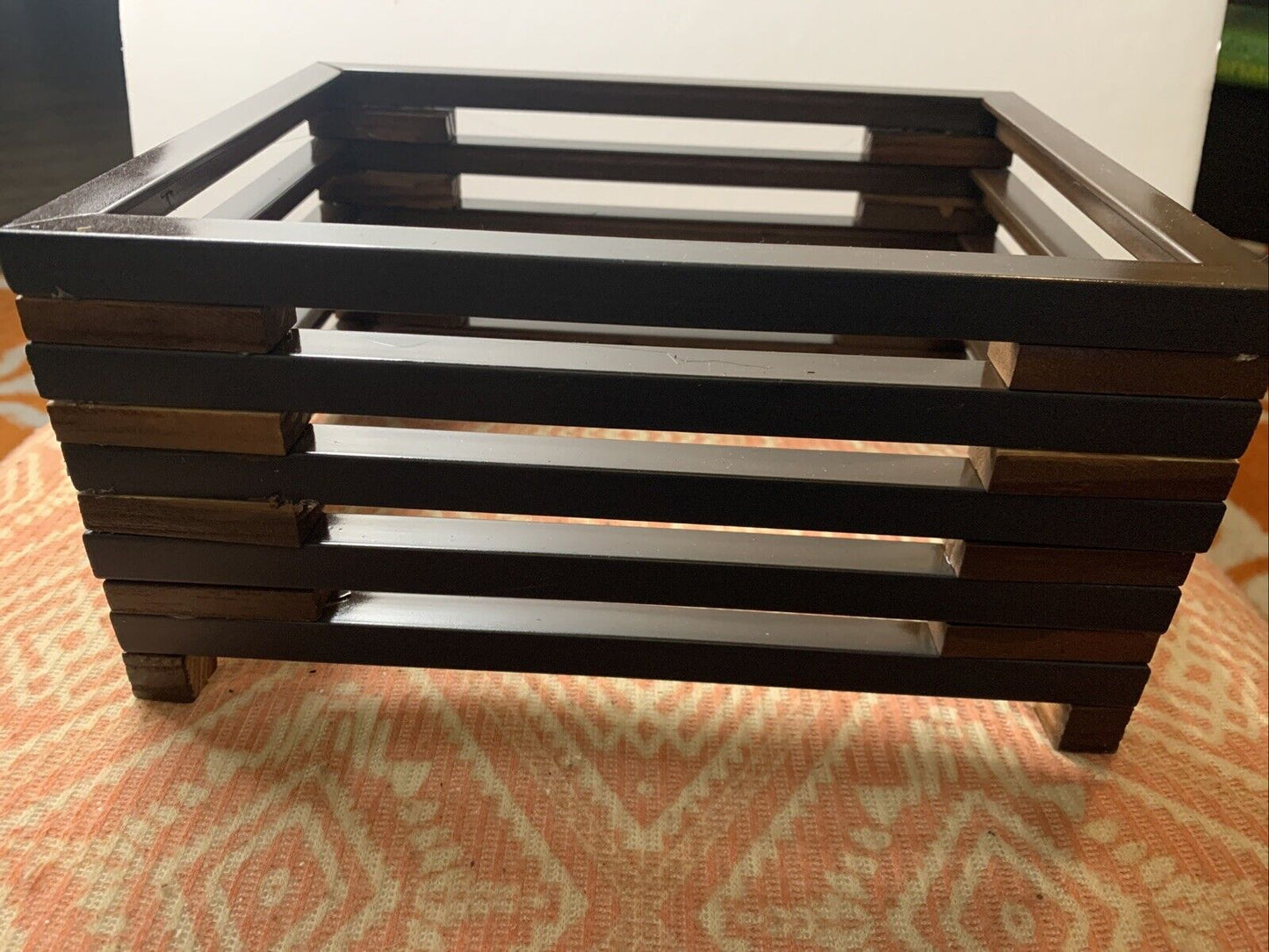 Small Hand Crafted Planter For Faux Plants Brown 9x4”