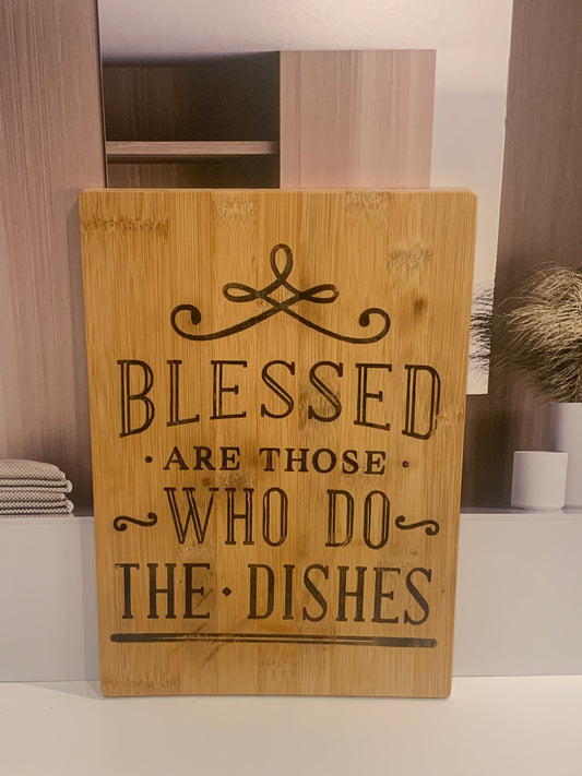 Wood Burned Sign Blessed