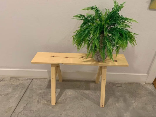 Custom made Ash white Plant Bench