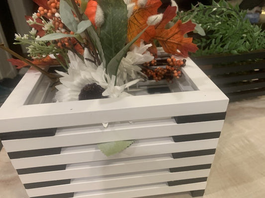 Small Hand Crafted Planter For  Faux Plants