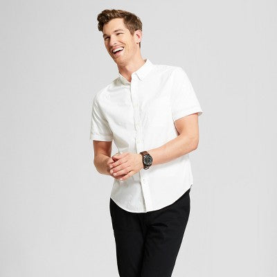 Men's Short Sleeve Button-Down Shirt - Goodfellow & Co™ White.